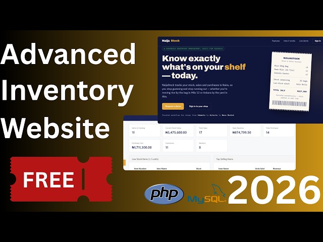 Advanced Inventory Management System using PHP & MySQL | MVC Architecture | Free Source Code (2026)