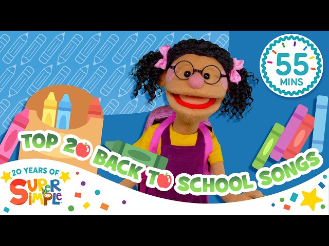 Top 20 Back To School Songs | 🍎 📚 Learn and Sing ABCs + More! | Super Simple’s 20th Anniversary!