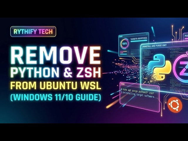 How to Remove Python & Zsh from Ubuntu WSL (Windows 11/10) | Clean Uninstall Guide 💻 @GeekSaurabh