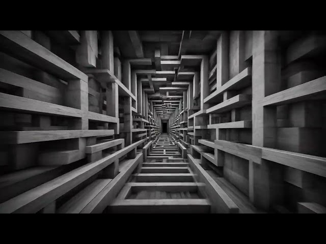 Gray Wood Maze Tunnel Seamless Loop 4K No Copyright