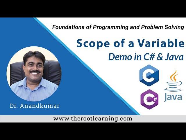 (Tamil) 56 Scope of a Variable  - Demo in C# and Java