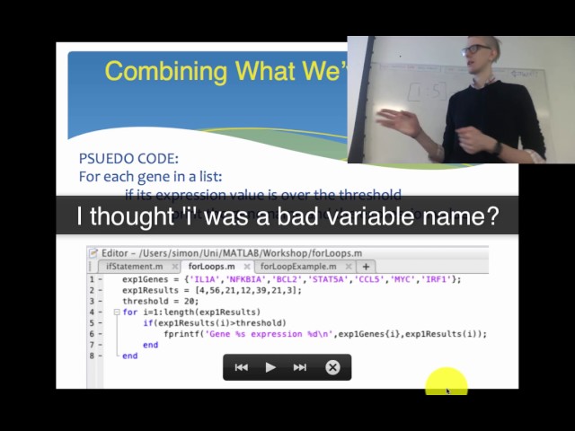 UCLA Collaboratory MATLAB Workshop - Part 9. For and while loops