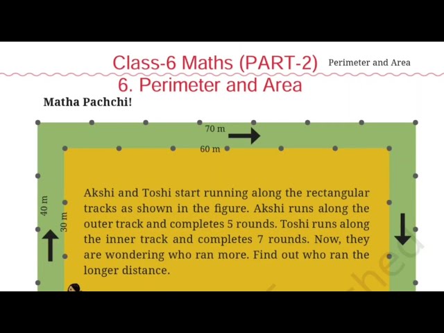 (PART-2) / Class-6 Maths Perimeter and Area / Page 133 / NCERT Chapter-6 Figure it Out / Solution 