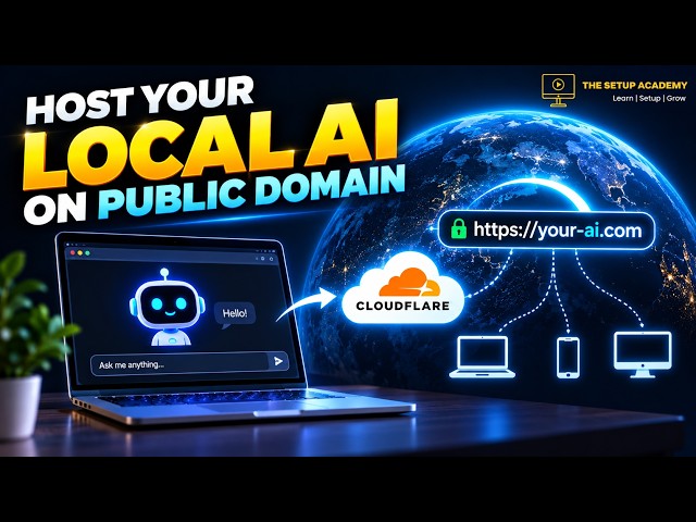 Host Local AI on a Public Domain with Cloudflare | llama.cpp + Local LLM