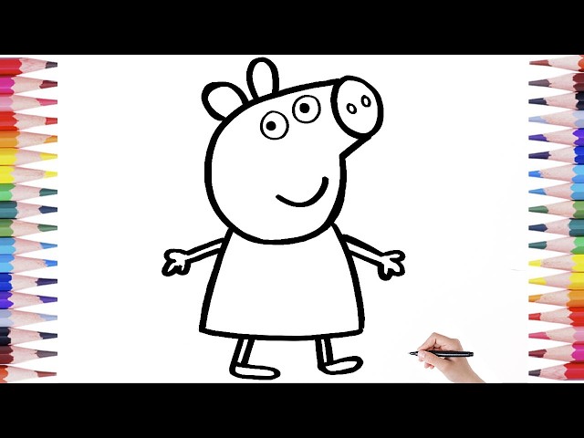 How To Draw Peppa Pig Step By Step 🐷 Peppa Pig Drawing Easy | Easy Drawing Tutorial ❤️