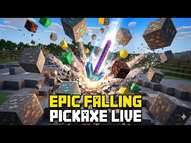 🔴 FALLING PICKAXE Chat Control Live! #minecraft #shorts