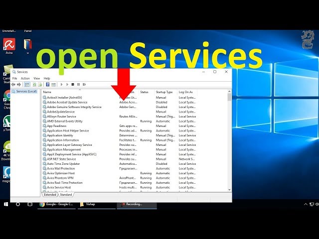 How to open services in Windows