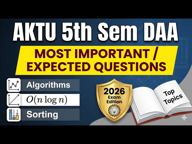 DAA Most Important Questions | AKTU B.Tech 5th Sem | Guaranteed Exam Topics 🔥