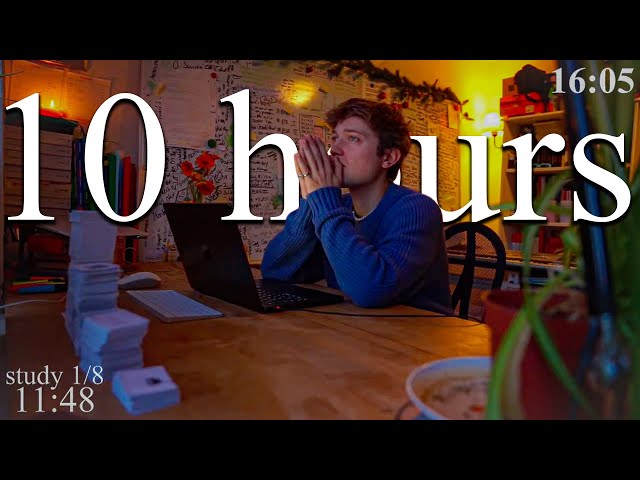 LIVE | 10-HOUR study with me 📚⛈️ rain sounds & pomodoro timer 60 & 10