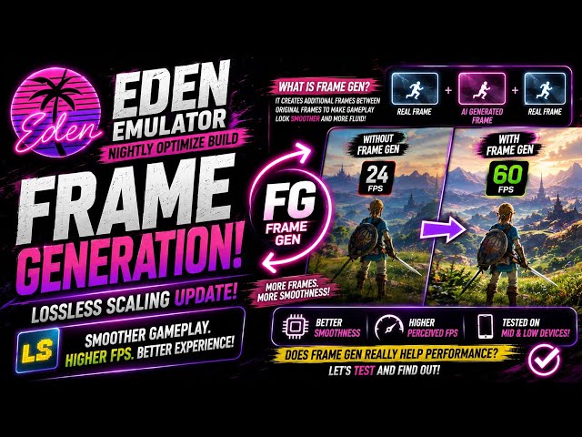 Eden Nightly Build Android Frame Gen Lossless Scaling Update 🔥
