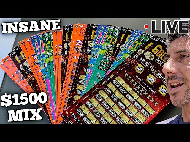 $1500 in  Lottery Tickets Live - Scratch Life