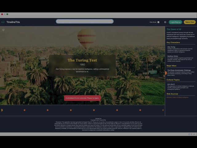 Building timelineThis.app using Google AI Studio