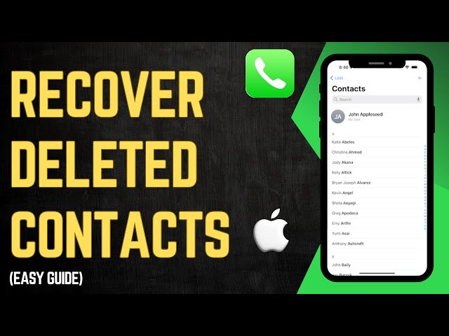 How To Recover Deleted Contacts On iPhone
