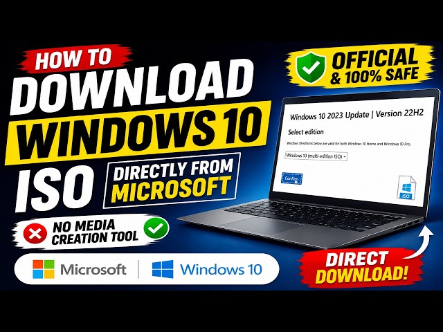 How to Download Windows 10 ISO Directly from Microsoft (Official Method)