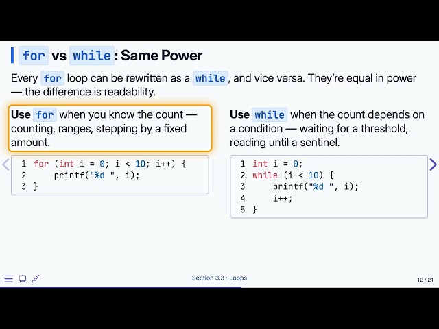 3.3 Loops: for, while, do-while — Programming Fluency in C