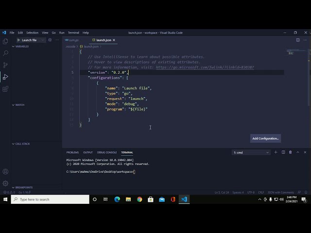 How to debug GO program with visual studio code