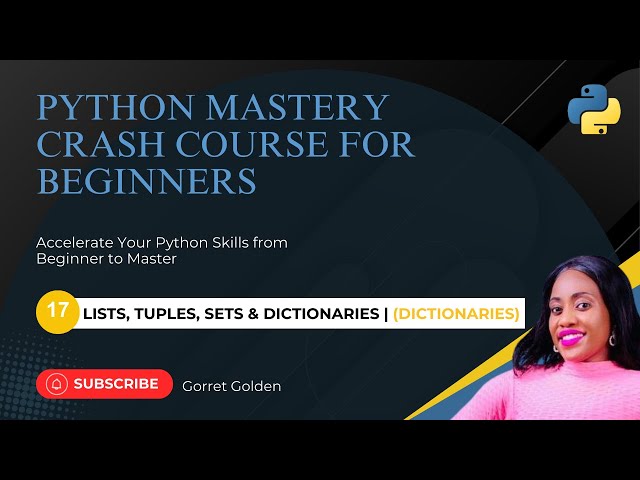 Python Mastery Crash Course| Master Python Dictionaries in Minutes