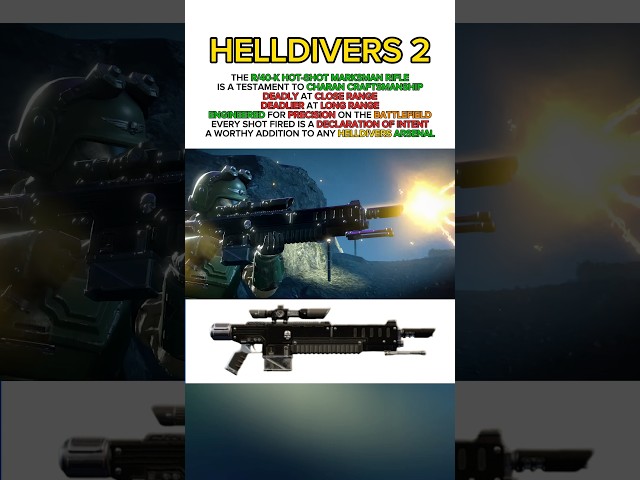 This NEW Marksman Rifle DESTROYS At Any Range - Helldivers 2