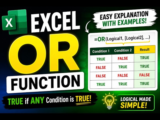This Excel Function Checks Multiple Conditions FAST! 🤯 | OR Function