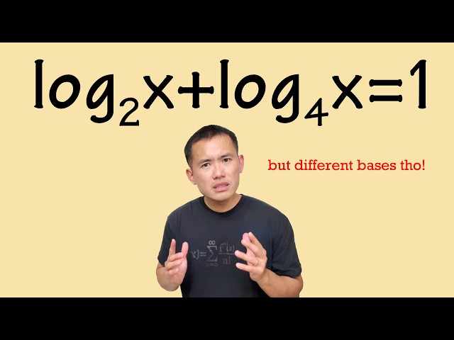 How to solve a logarithmic equation with two different bases