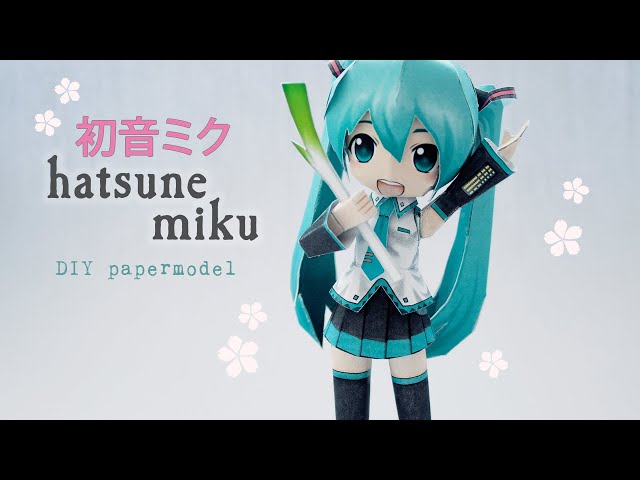 DIY Hatsune Miku paper figure (step by step tutorial)