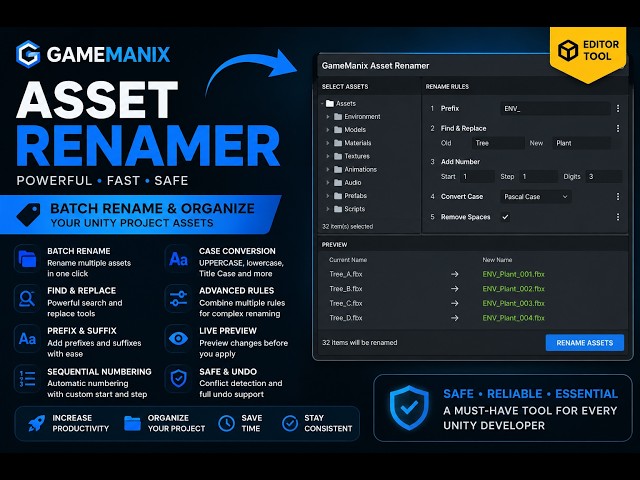 Asset Renamer Unity tool