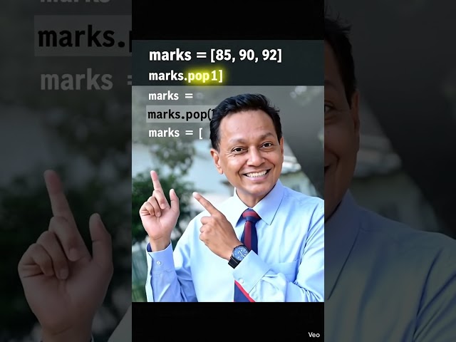 Pop() method in Python List | CS | IP | AI | CBSE