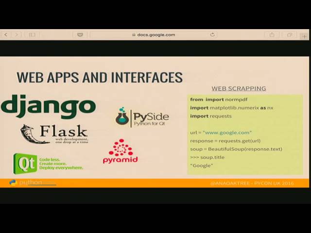 Pycon UK 2016: 1001 ways of Python