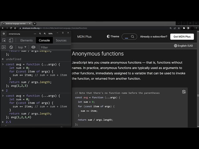 JavaScript - Anonymous Functions.
