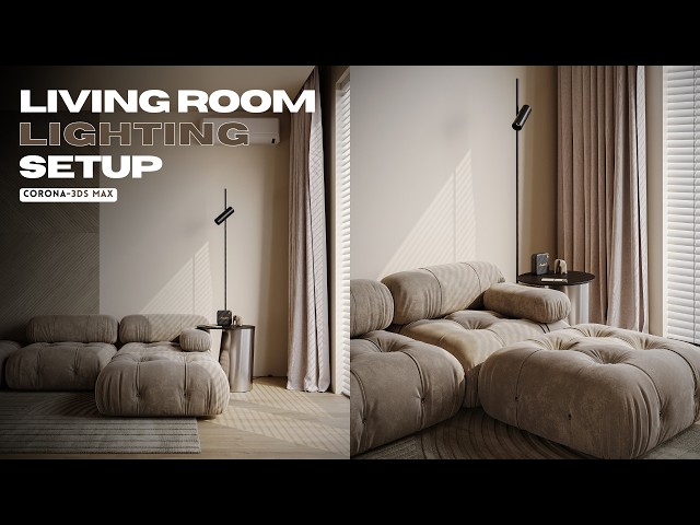 How To Create Realistic Minimal Living Room in 3ds Max & Corona | 3D Tutorial (No Audio)