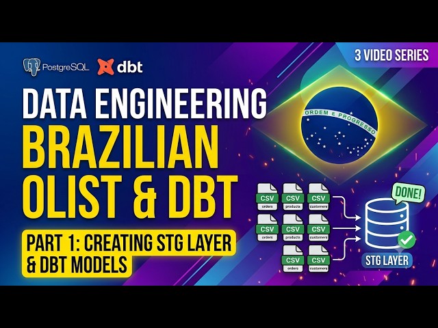 Building a Full Analytics Engineering Project with dbt + Postgres | Part 1: Staging Layer