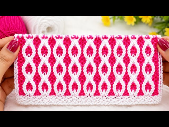 🧶Beautiful two Color Knitting Pattern | सिर्फ 2 रंगों से खूबसूरत डिज़ाइन #new #knitting #diy 