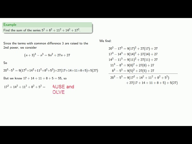 Pascal and Series Summation