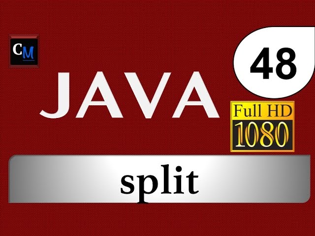 Curso de Java [Tutorial Java Básico] 47 - split