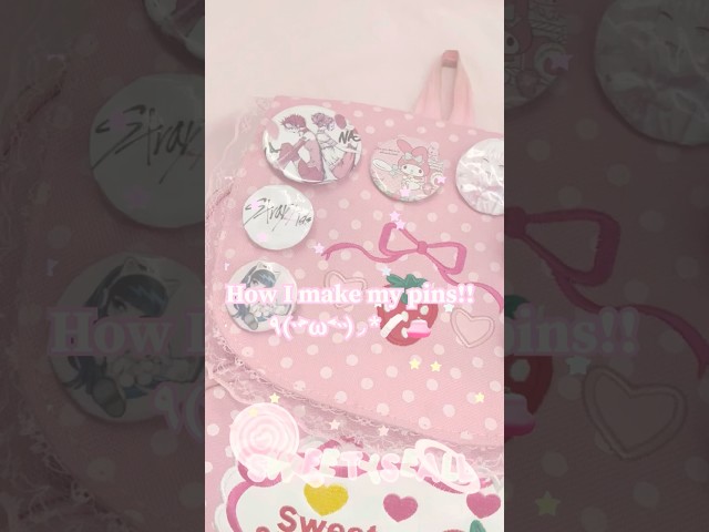 How to make pins! ☆ #cutecore #craft #diy #sanrio #kawaii #shorts #cute #anime