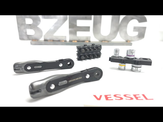 VESSEL Slim Fine Bit Ratchets:  Mini Bit Sockets and Stubby Bit kits, TD-26 and TD-26B