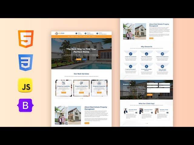 Create an Impressive Real Estate Website with HTML, CSS, and JavaScript