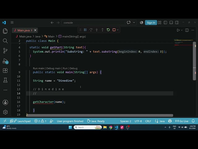 Java — substring
