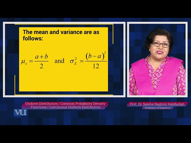 Common Probability Density Functions: Continuous Uniform Distribution | STA636_Topic146