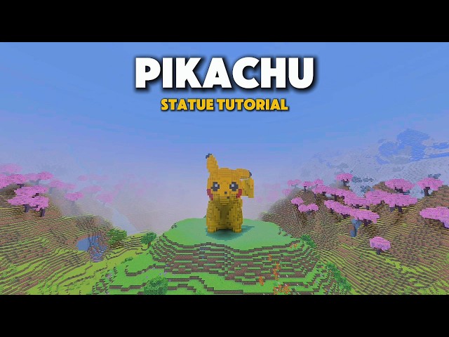 How to Build a Pikachu Statue in Minecraft | Step-by-Step Tutorial