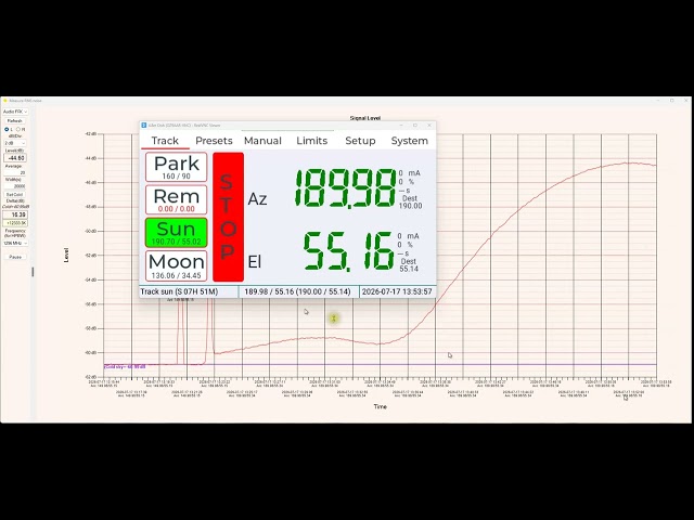 Drift scan of Sun using SimpleCalc