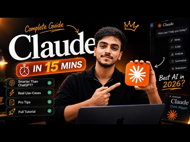 Claude AI Full Tutorial | From Beginner to Pro in 15 Minutes