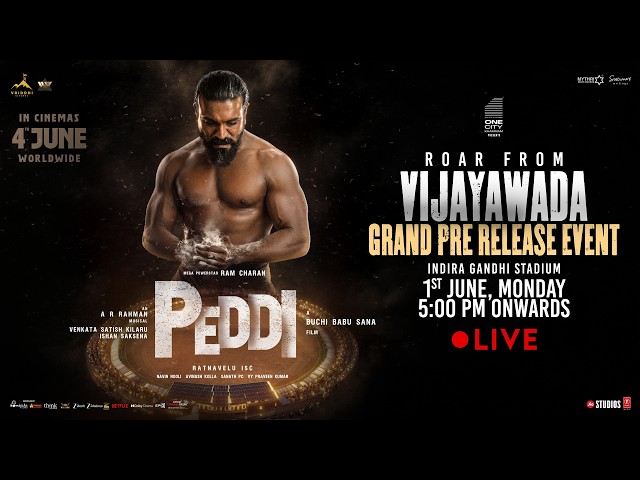 Peddi Grand Pre Release Event @ Vijayawada LIVE | Ram Charan | Buchi Babu Sana | Janhvi Kapoor