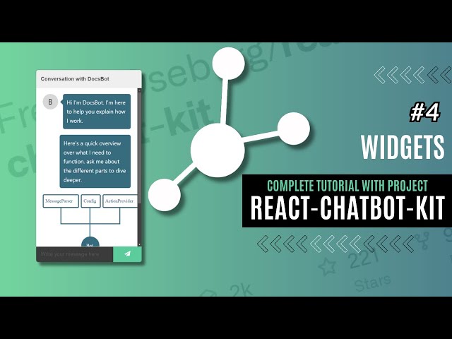 Building ChatBot with React-Chatbot-Kit 2023: Widgets | Learn react-chatbot-kit from Scratch