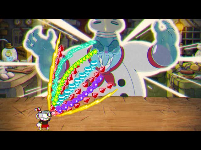 Cuphead - All Bosses with All Weapons Together & Extreme Fire Rate