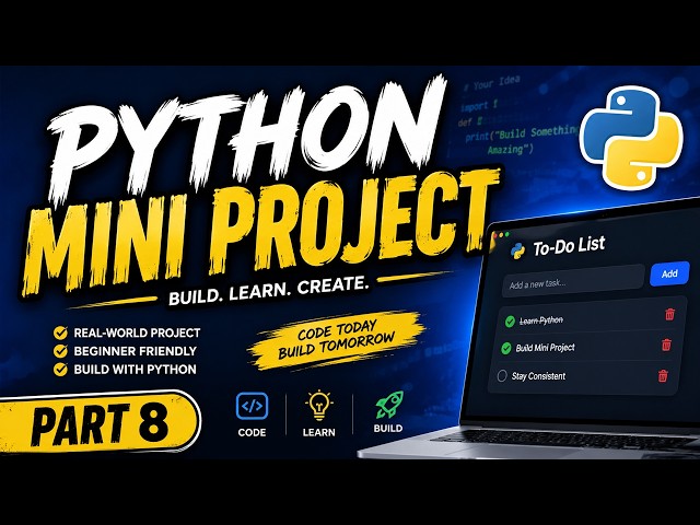 Python Projects to Boost Your Skills | Mini Projects Part 8 | Step-by-Step Guide