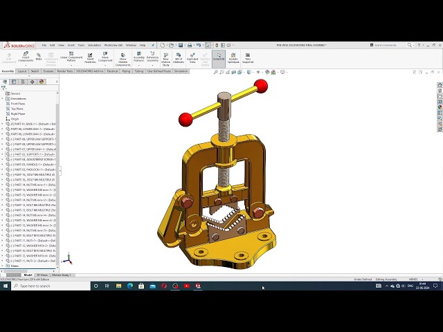 PART-17, FINAL ASSEMBLE PIPE VISE CUTTING MACHINE PROJECT