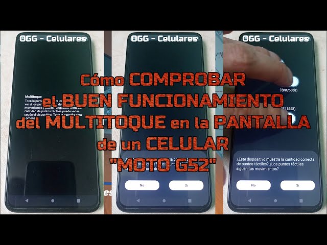 Cómo comprobar el multitoque en la pantalla de un celular Moto G52