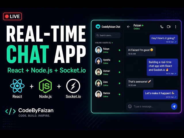 Build a Real-Time Chat App with React, Node.js & Socket.io (Full Project)