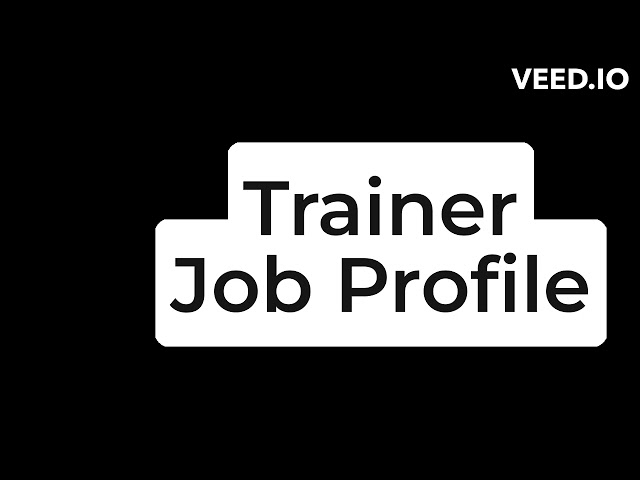 Trainer Job Profile  1